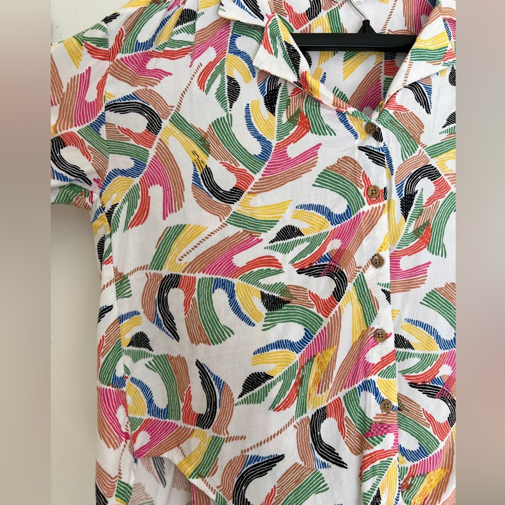Jane + Delancey Colorful Tropical Monstera Print Two-Piece Set - Picture 3 of 8